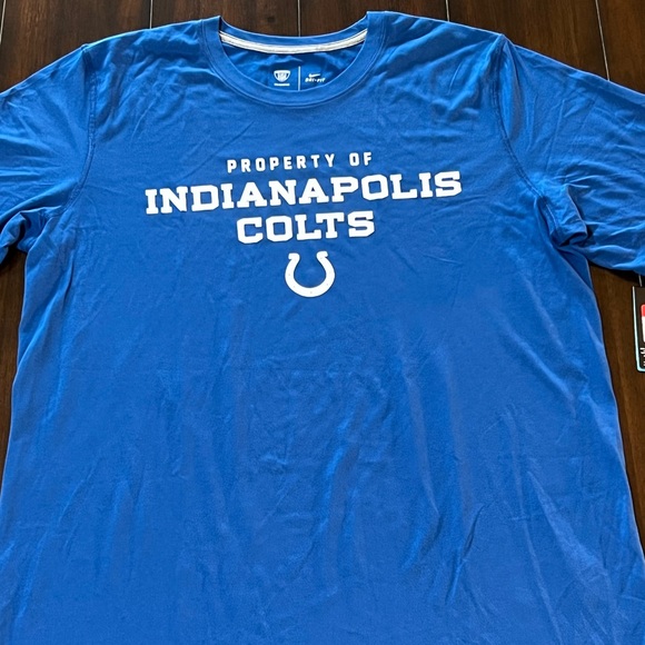 RARE 2015 NWT Nike Dri-Fit PROPERTY OF INDIANAPOLIS COLTS PERFORMANCE SHIRT L - Picture 2 of 9